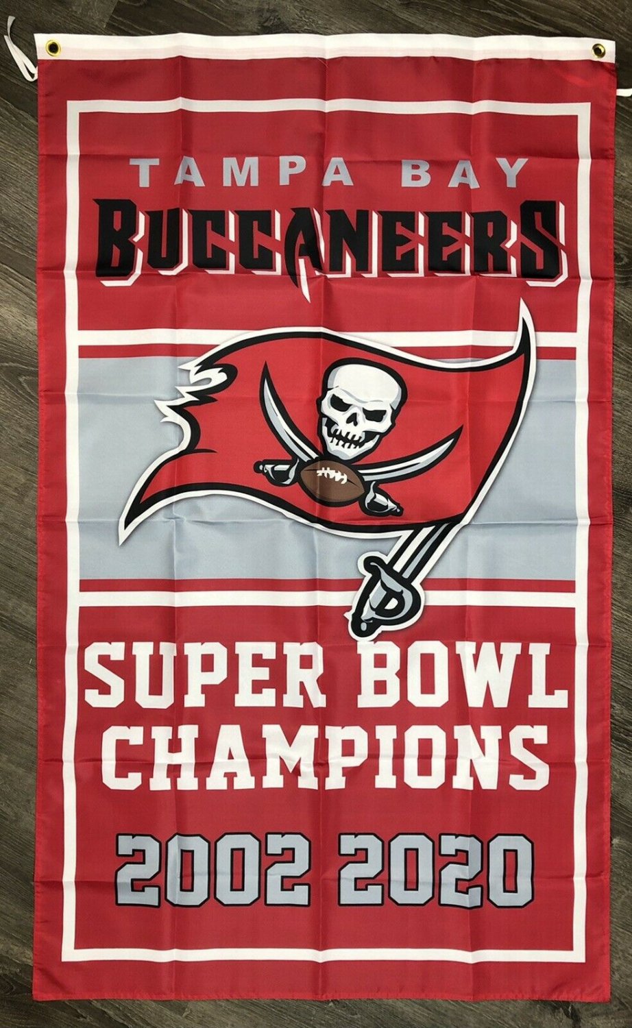 Tampa Bay Buccaneers Super Bowl Championship Flag 3x5 Banner Man-Cave