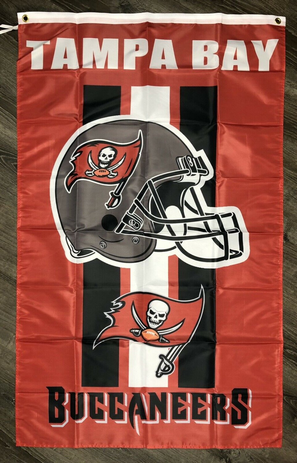Tampa Bay Buccaneers Vertical Flag 3x5 ft Sports Red Vertical Banner Man-Cave Garage