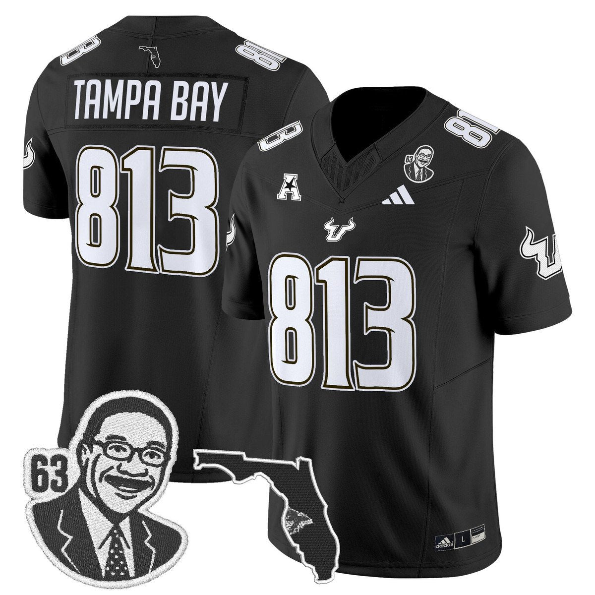 Tampa Bay Jersey #813 South Florida Bulls Lee Roy Selmon Legacy Stitched Black