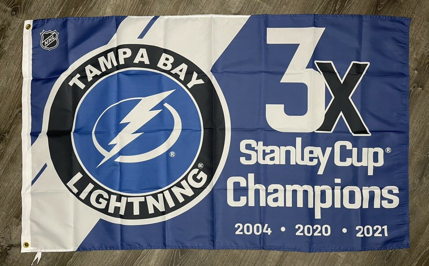 Tampa Bay Lightning Championship Flag 3x5 ft Sports Blue Banner Man-Cave