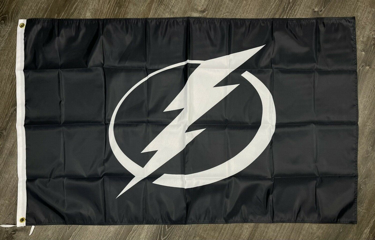 Tampa Bay Lightning Logo Flag 3x5 ft Hockey Sports Black Banner Man-Cave