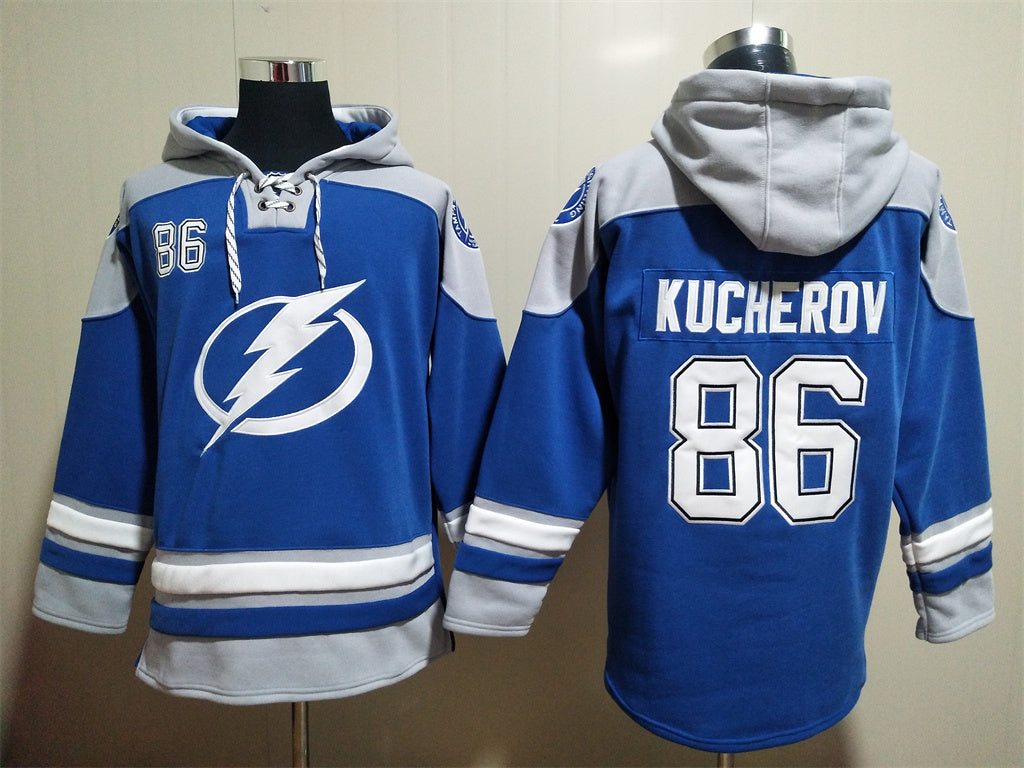 Tampa Bay Lightning #86 Nikita Kucherov Pullover Hoodie