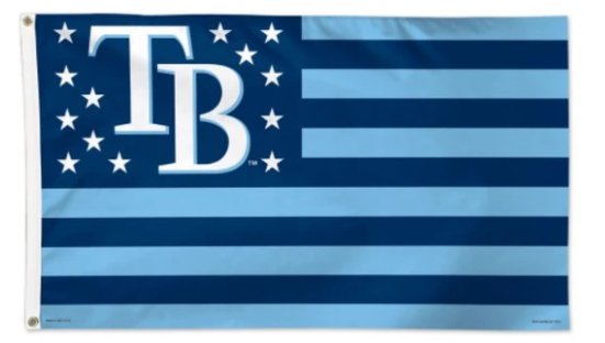 Tampa Bay Rays Star and Stripes flag 3X5Ft Banner USA Polyester with Brass Grommets