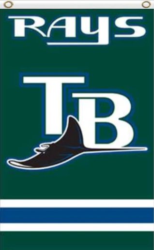 Tampa Bay Rays TB Logo flag 3X5Ft Banner USA Polyester with Brass Grommets