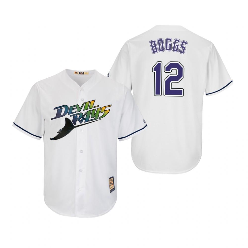Tampa Bay Rays Wade Boggs White Throwback Jersey
