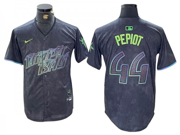 Tampa Bay Rays #24 Zach Eflin Black 2024 City Connect Limited Jersey