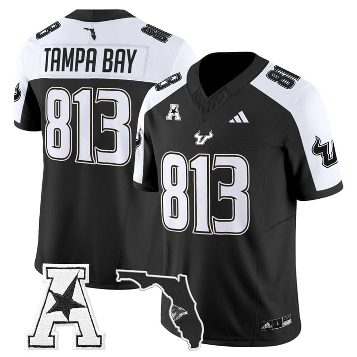 Tampa Bay Jersey #813 South Florida Bulls 2025 Vapor Limited Stitched Black Alter
