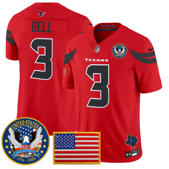Tank Dell Jersey #3 United States 250th Anniversary Patch Stitched