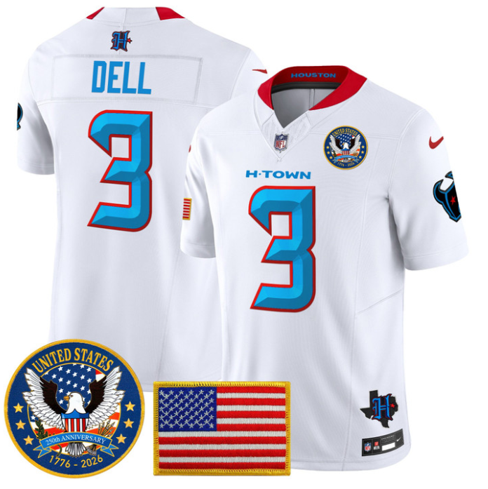 Tank Dell Jersey #3 United States 250th Anniversary Patch Stitched