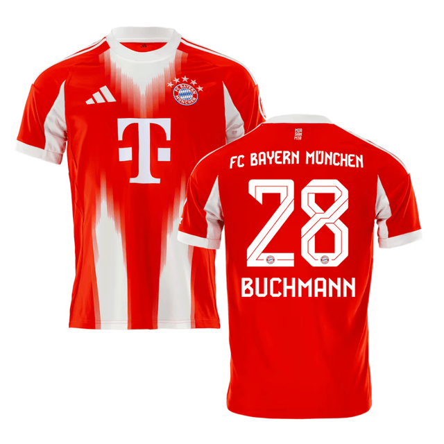 Tarek Buchmann 28 Bayern Munich 2025-26 Home Jersey – Red