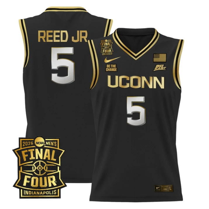 Tarris Reed Jr Jersey #5 UConn Huskies 2026 Final Four Patch Stitched
