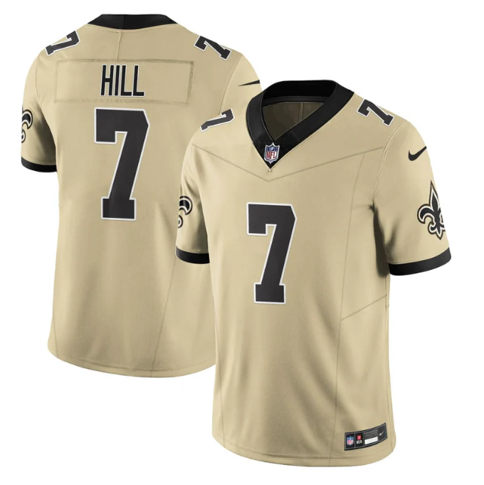 Taysom Hill Jersey #7 Alternate Vapor Limited Football All Stitched Gold