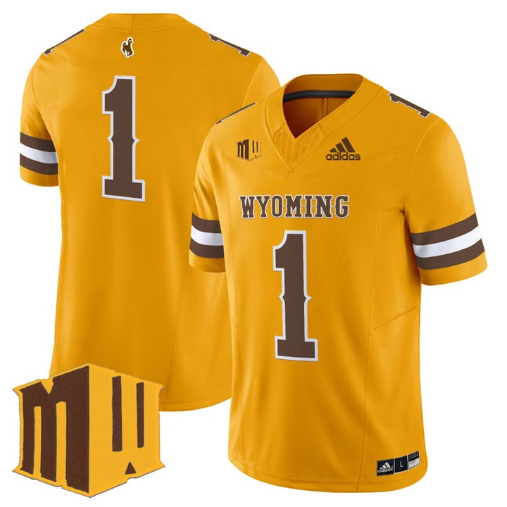 Team Jersey #1 Wyoming Cowboys 2025 Vapor Limited Stitched Gold
