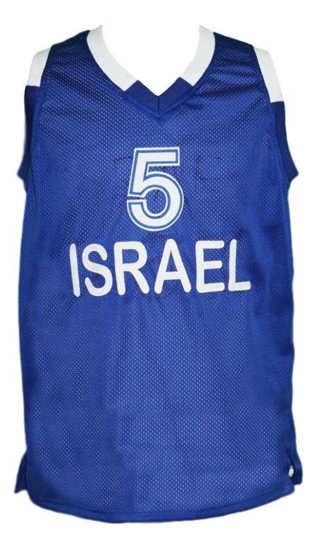Team Israel Basketball Jersey #5 New Sewn Blue