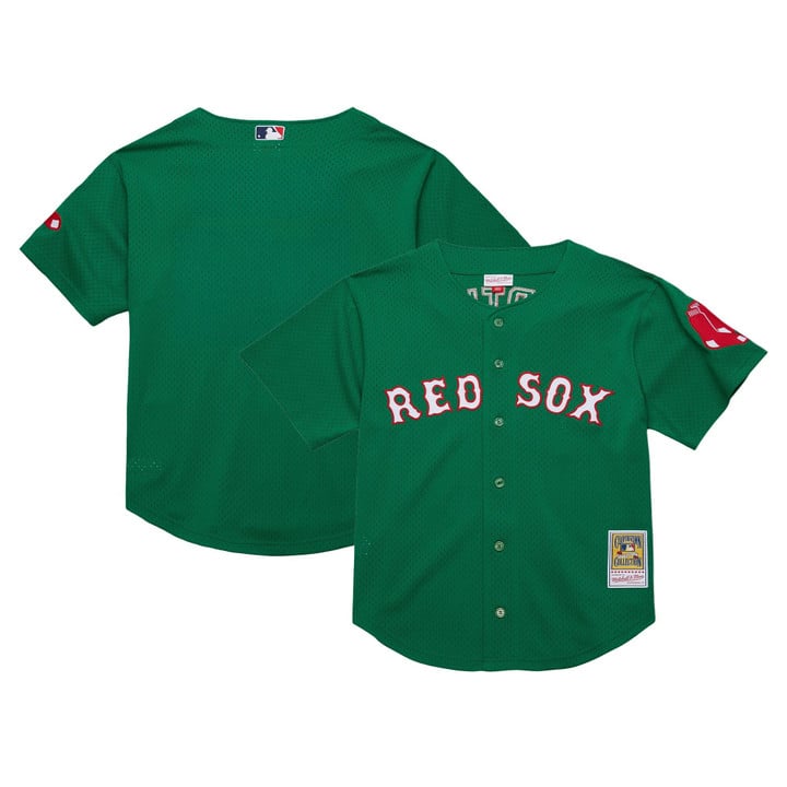 Team Jersey Boston Red Sox Throwback Cooperstown Collection Stitched Green