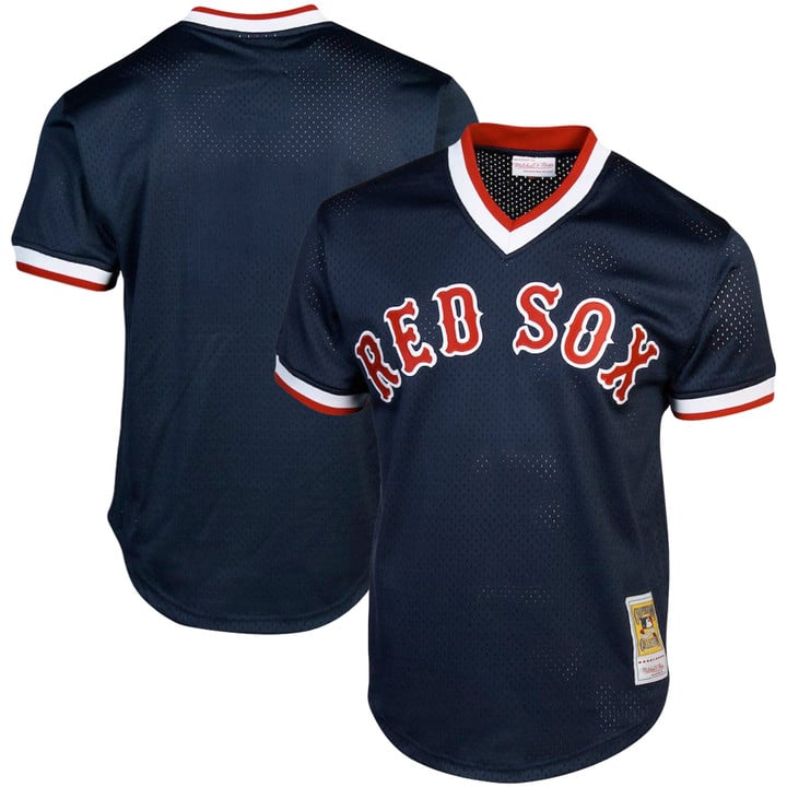 Team Jersey Boston Red Sox Throwback Cooperstown Collection Stitched Navy