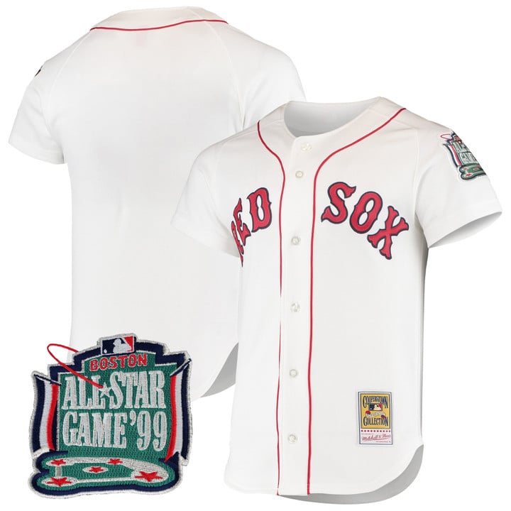 Team Jersey Boston Red Sox Throwback Cooperstown Collection Stitched White