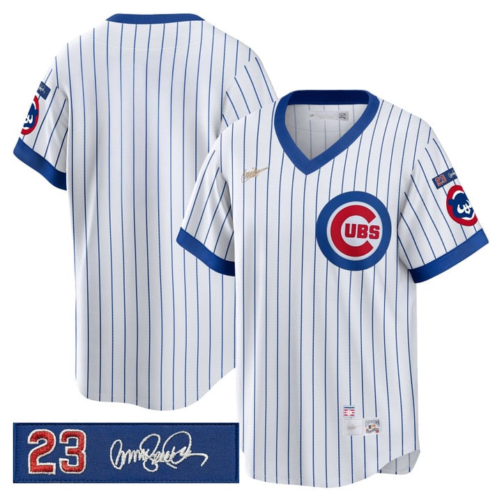 Team Jersey Chicago Cubs Ryne Sandberg Tribute Patch Stitched Stripes