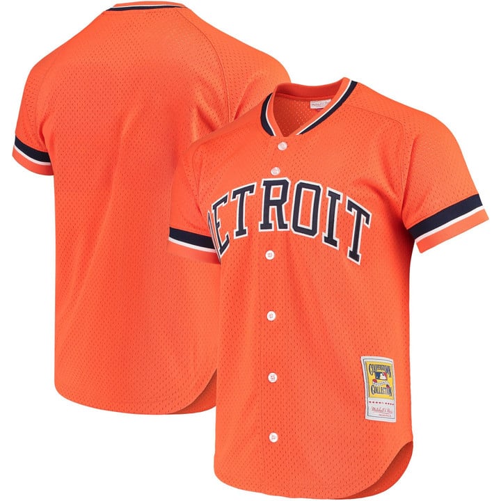 Team Jersey Detroit Tigers Throwback Cooperstown Collection Stitched Orange