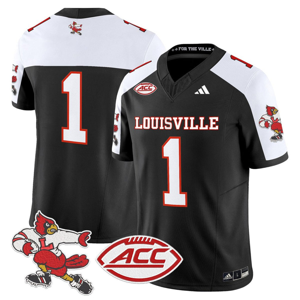 Team Jersey #1 Louisville Cardinals 1980s Throwback Limited Stitched Black Alter