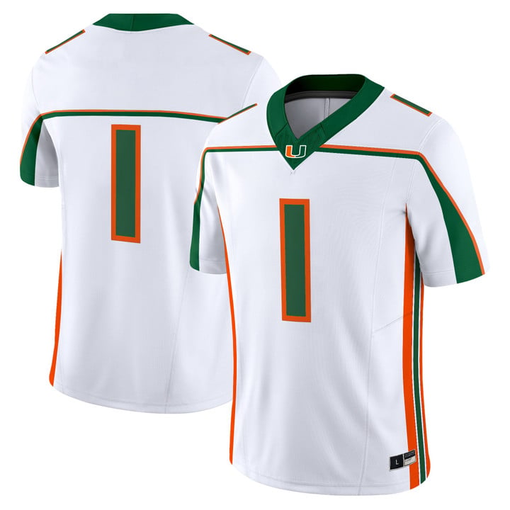 Team Jersey #1 Miami Hurricanes Throwback 2025 Vapor Limited Stitched