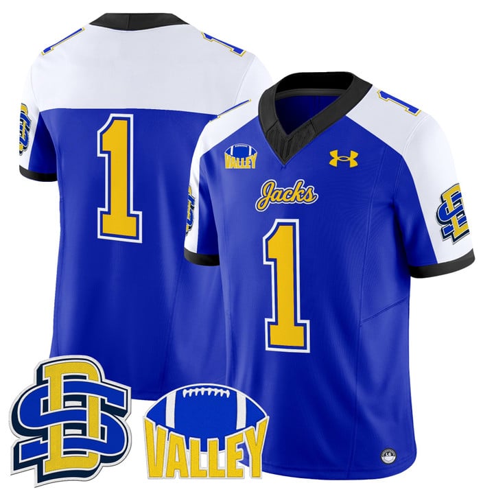 Team Jersey #1 South Dakota State Jackrabbits 2025 Stitched Blue Alter
