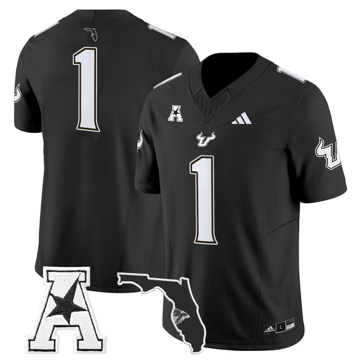 Team Jersey #1 South Florida Bulls 2025 Vapor Limited Stitched Black
