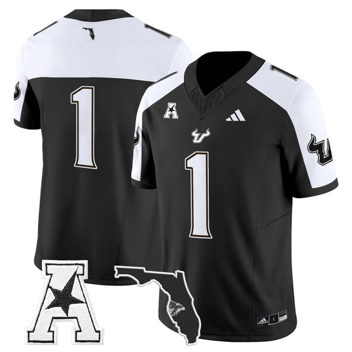 Team Jersey #1 South Florida Bulls 2025 Vapor Limited Stitched Black Alter