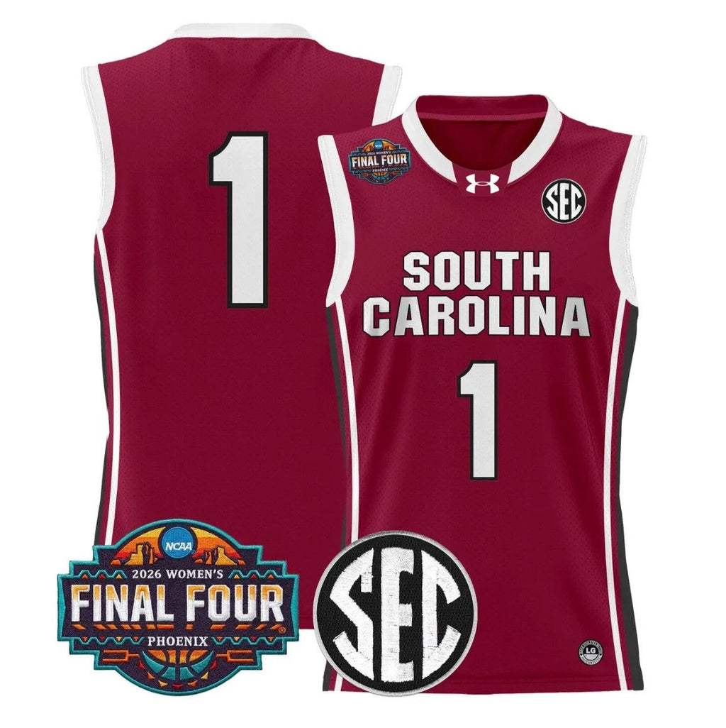 Team Jersey #1 South Carolina 2026 Final Four Basketball Stitched Garnet