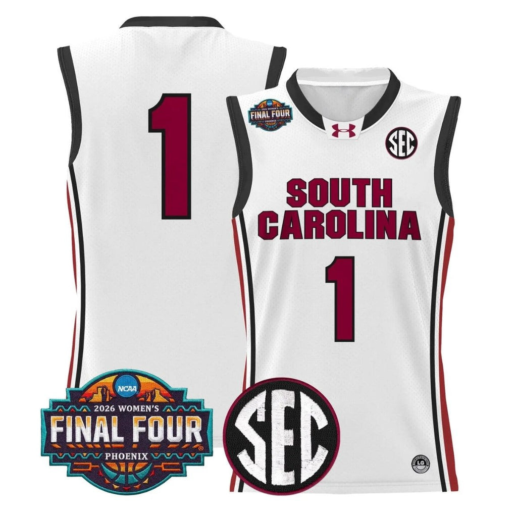 Team Jersey #1 South Carolina 2026 Final Four Basketball Stitched White