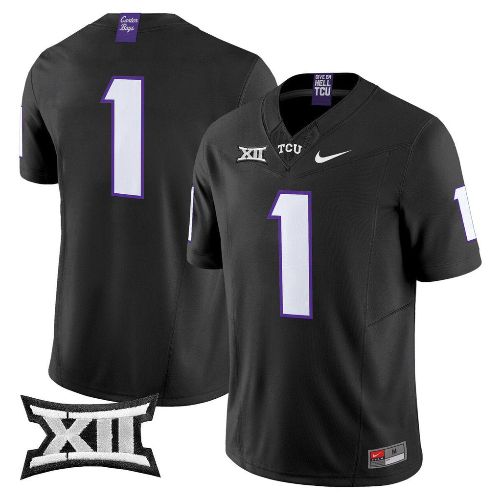 Team Jersey #1 TCU Horned Frogs 2025 Vapor Limited Stitched Black