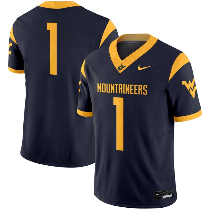 Team Jersey #1 West Virginia Mountaineers 2025 Vapor Limited Stitched Navy