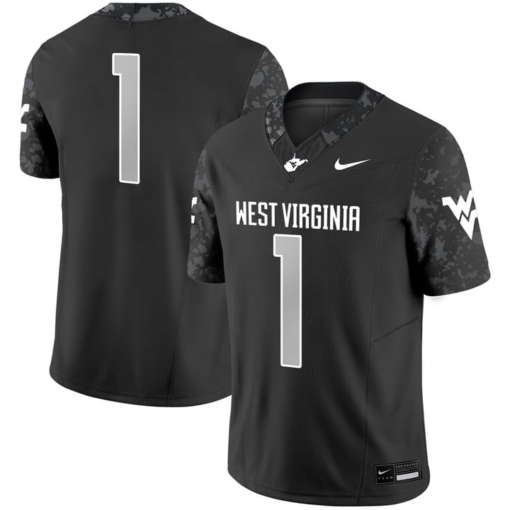 Team Jersey #1 West Virginia Mountaineers 2025 Vapor Limited Stitched Coal