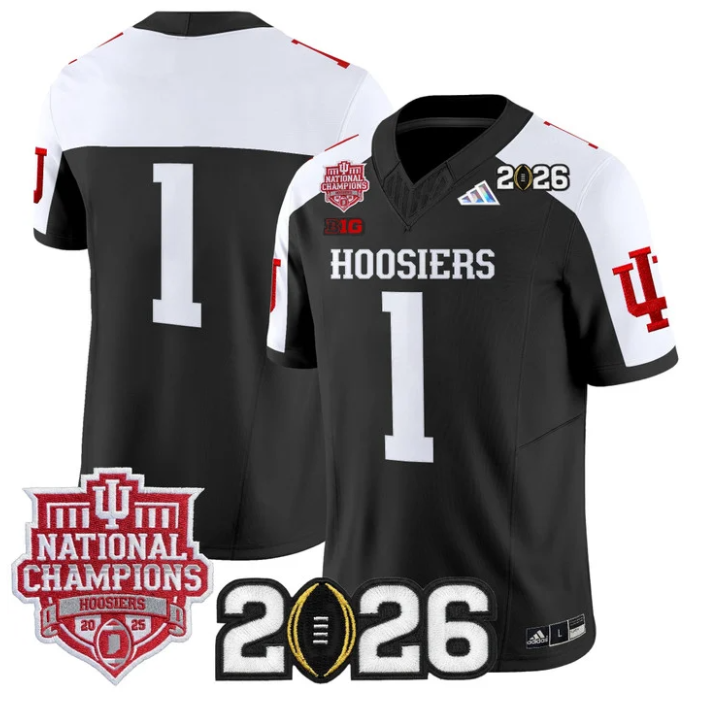 Team Jersey #1 Hoosiers 2025 National Champions 2026 Patch Stitched