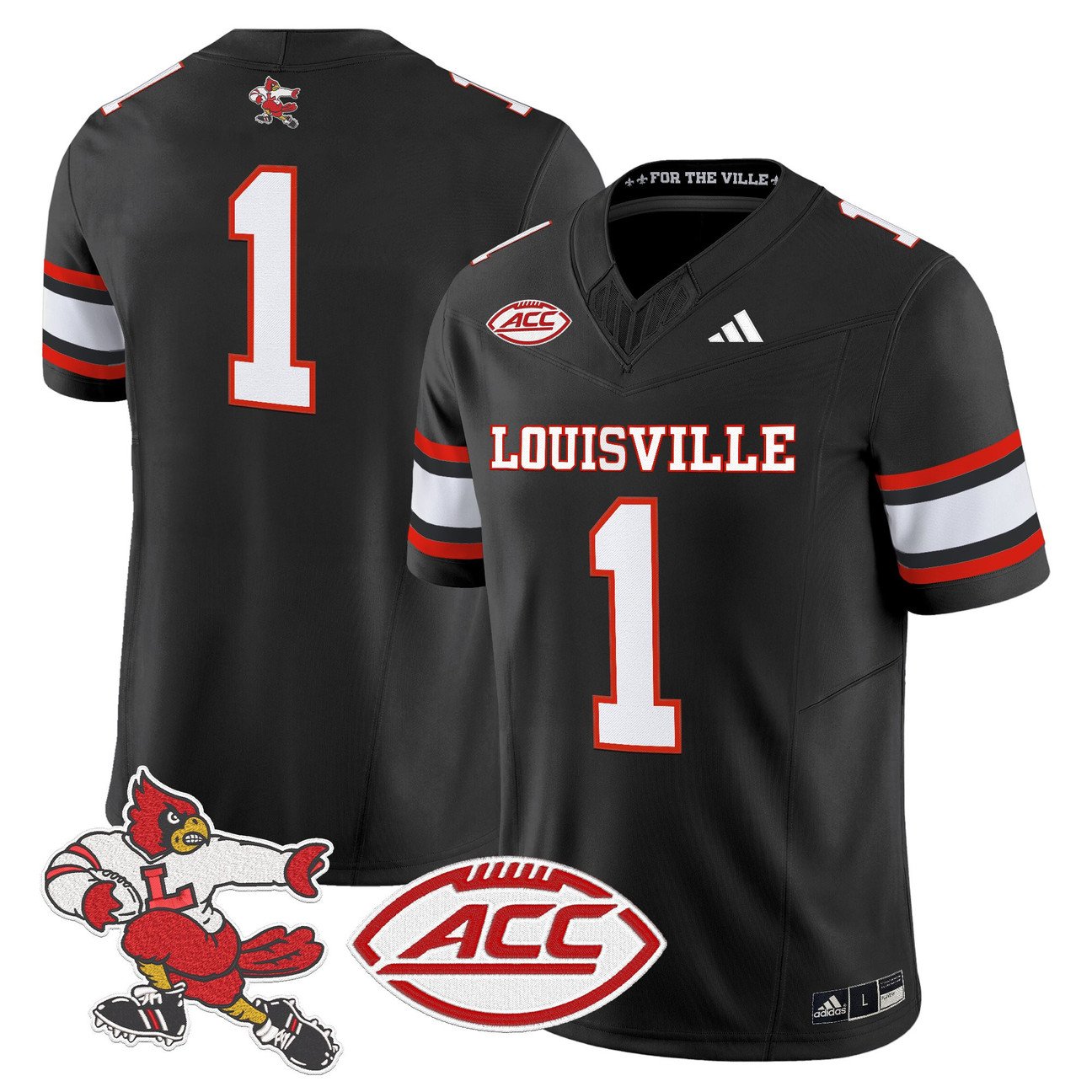 Team Jersey #1 Louisville Cardinals 2025 Vapor Limited Stitched