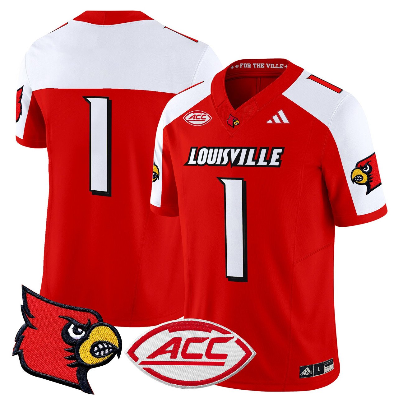 Team Jersey #1 Louisville Cardinals 2025 Vapor Limited Stitched
