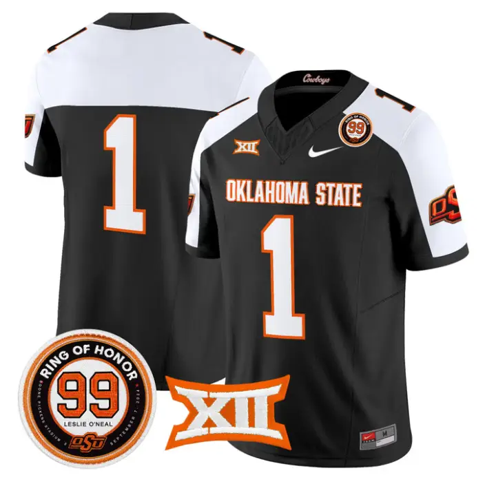 Team Jersey #1 Oklahoma State 2026 Leslie O'neal Limited Stitched