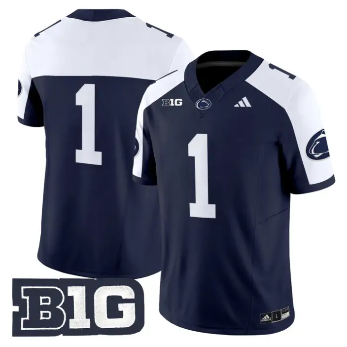 Team Jersey #1 Penn State 2026 No Name on Back Limited Stitched