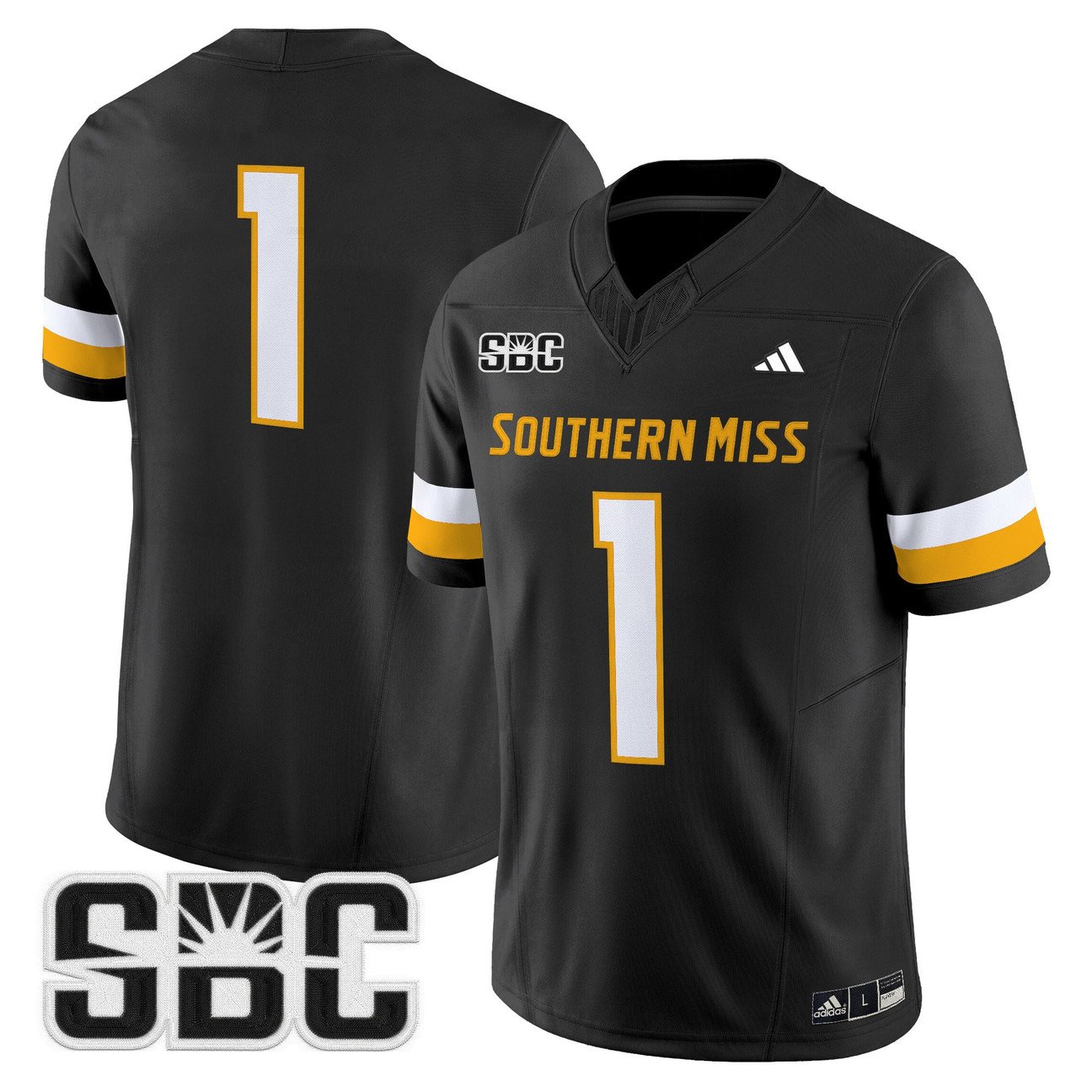 Team Jersey #1 Southern Miss Golden Eagles 2025 Vapor Limited Stitched