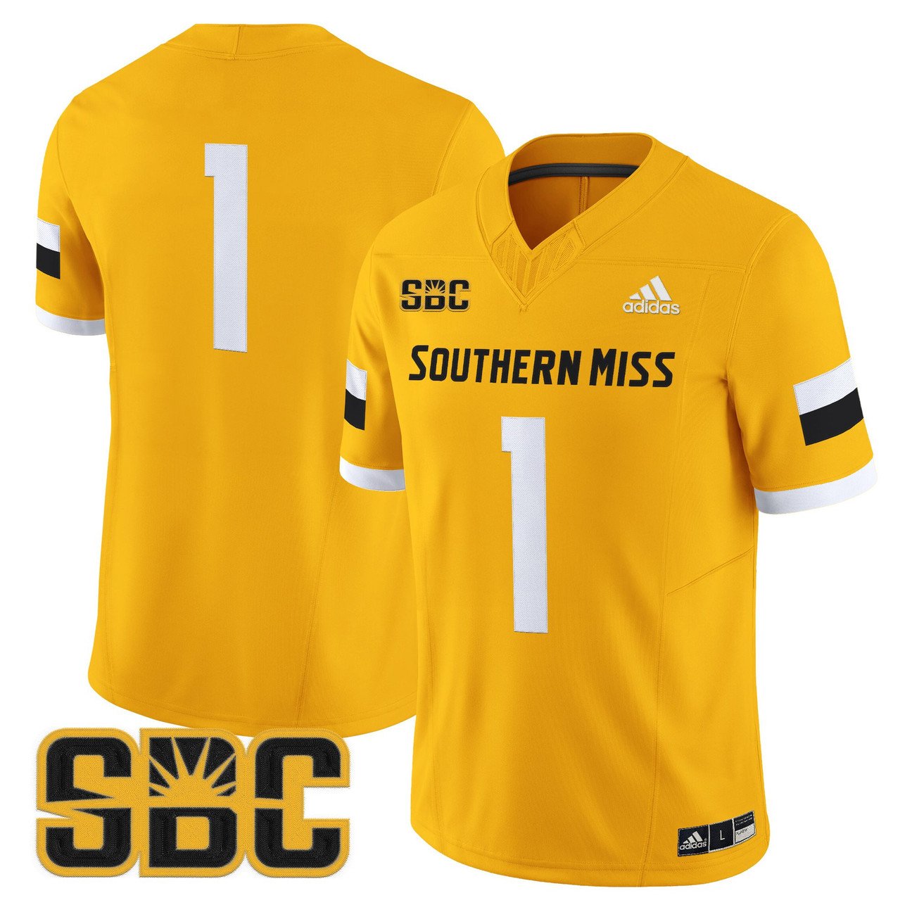 Team Jersey #1 Southern Miss Golden Eagles 2025 Vapor Limited Stitched