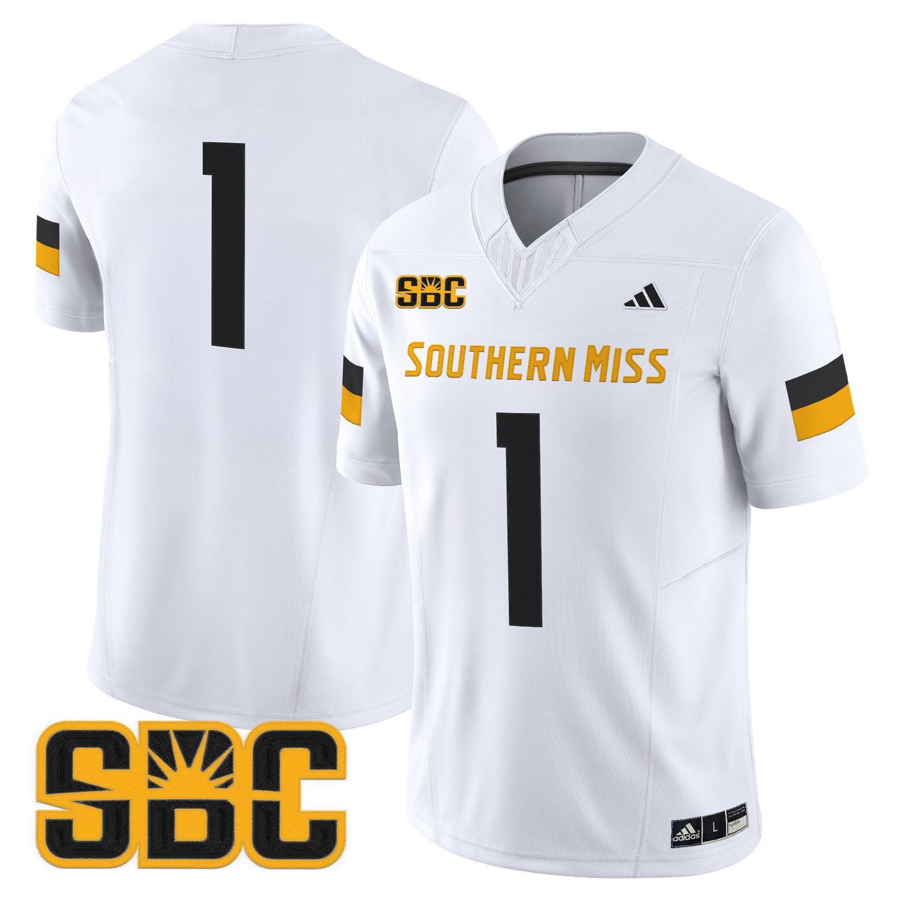 Team Jersey #1 Southern Miss Golden Eagles 2025 Vapor Limited Stitched