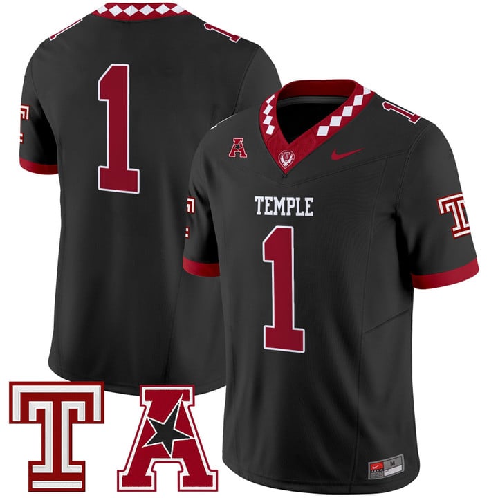Team Jersey #1 Temple Owls 2025 Vapor Limited Stitched