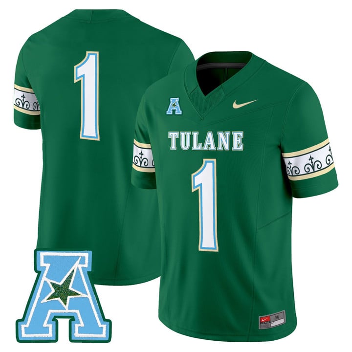 Team Jersey #1 Tulane Green Wave 2025 City Edition Vapor Stitched