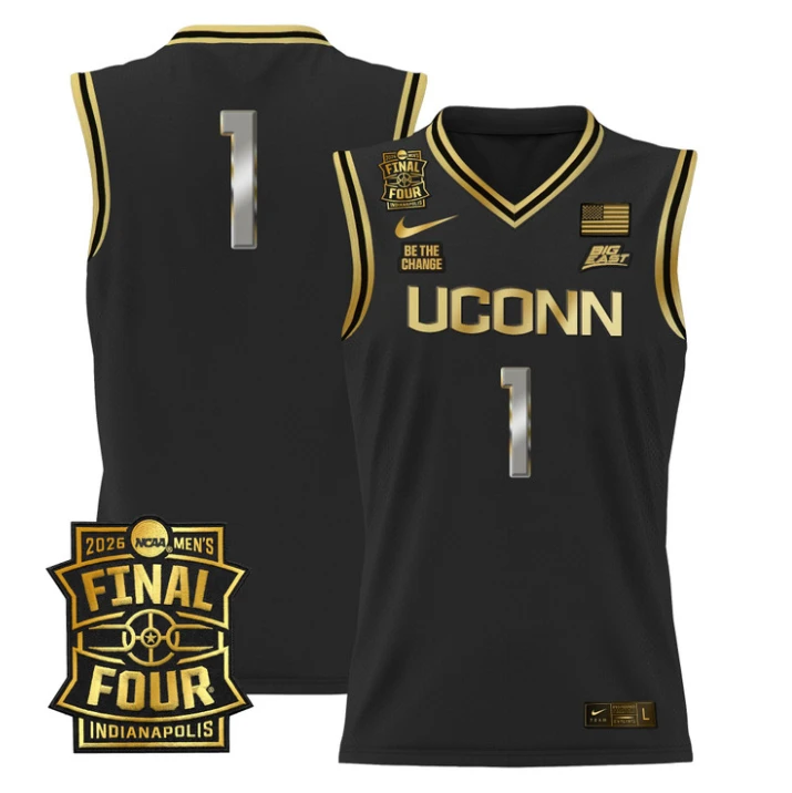 Team Jersey #1 UConn Huskies 2026 Final Four Patch Stitched