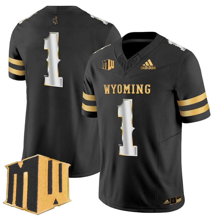 Team Jersey #1 Wyoming Cowboys 2025 Gold Vapor Limited Stitched