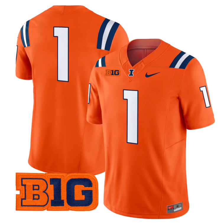 Team Jersey #5 Illinois Fighting Illini 2025 Vapor Limited Stitched