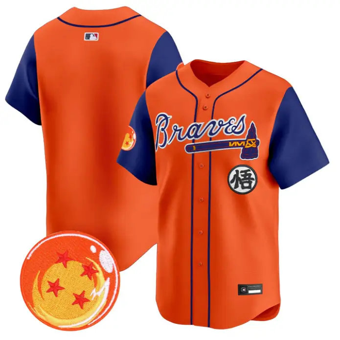 Team Jersey Blank Atlanta Braves Dragon Ball Premier Limited Stitched