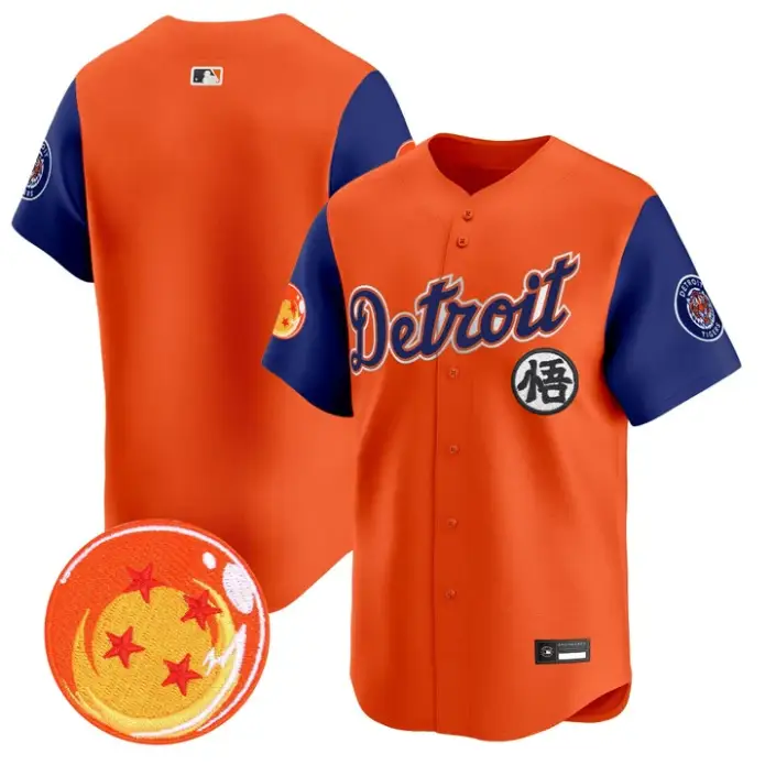 Team Jersey Blank Detroit Tigers Dragon Ball Premier Stitched