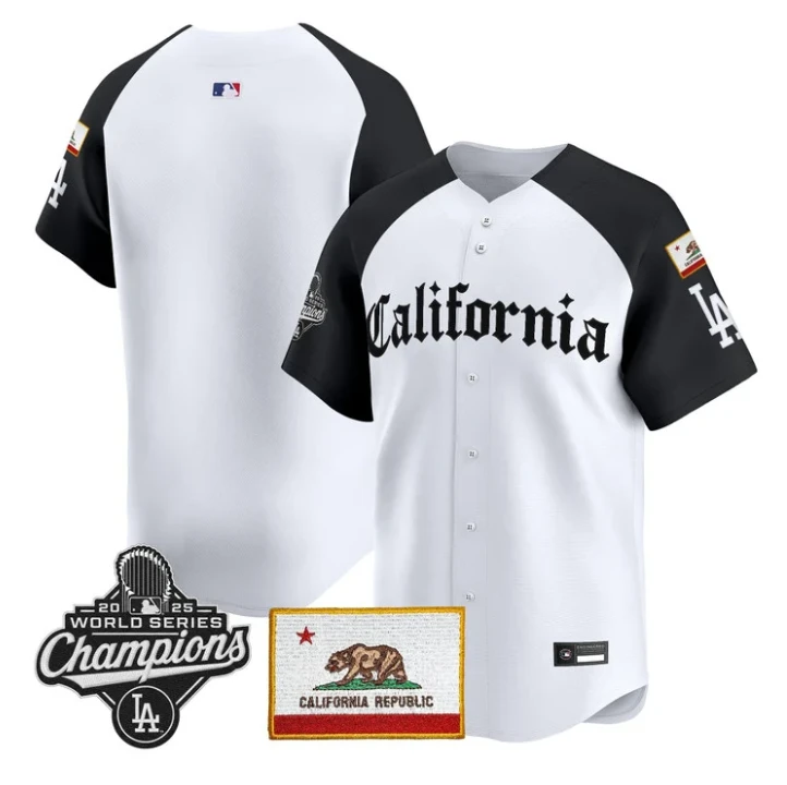 Team Jersey Blank Dodgers California Gothic Edition Stitched