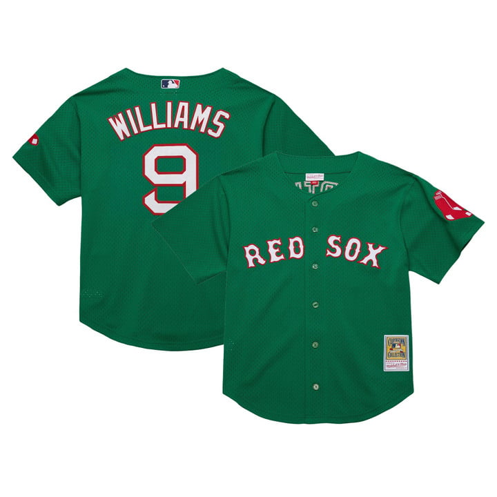 Ted Williams Jersey #9 Boston Red Sox Throwback Cooperstown Stitched Green